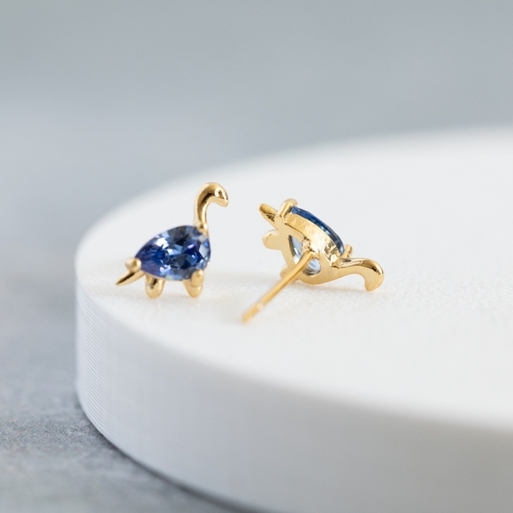Blue Dinosaur Studs (S925) - Only 1 left! - Picture 5 of 9